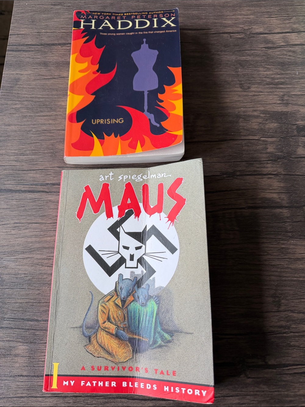 Maus by Art Spiegelman - Gray & Red Graphic Novel: Uprising Haddix